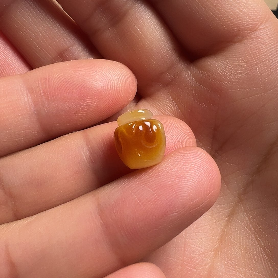 蜜蜡颈饰未镶嵌蜜罐（打孔不退换）