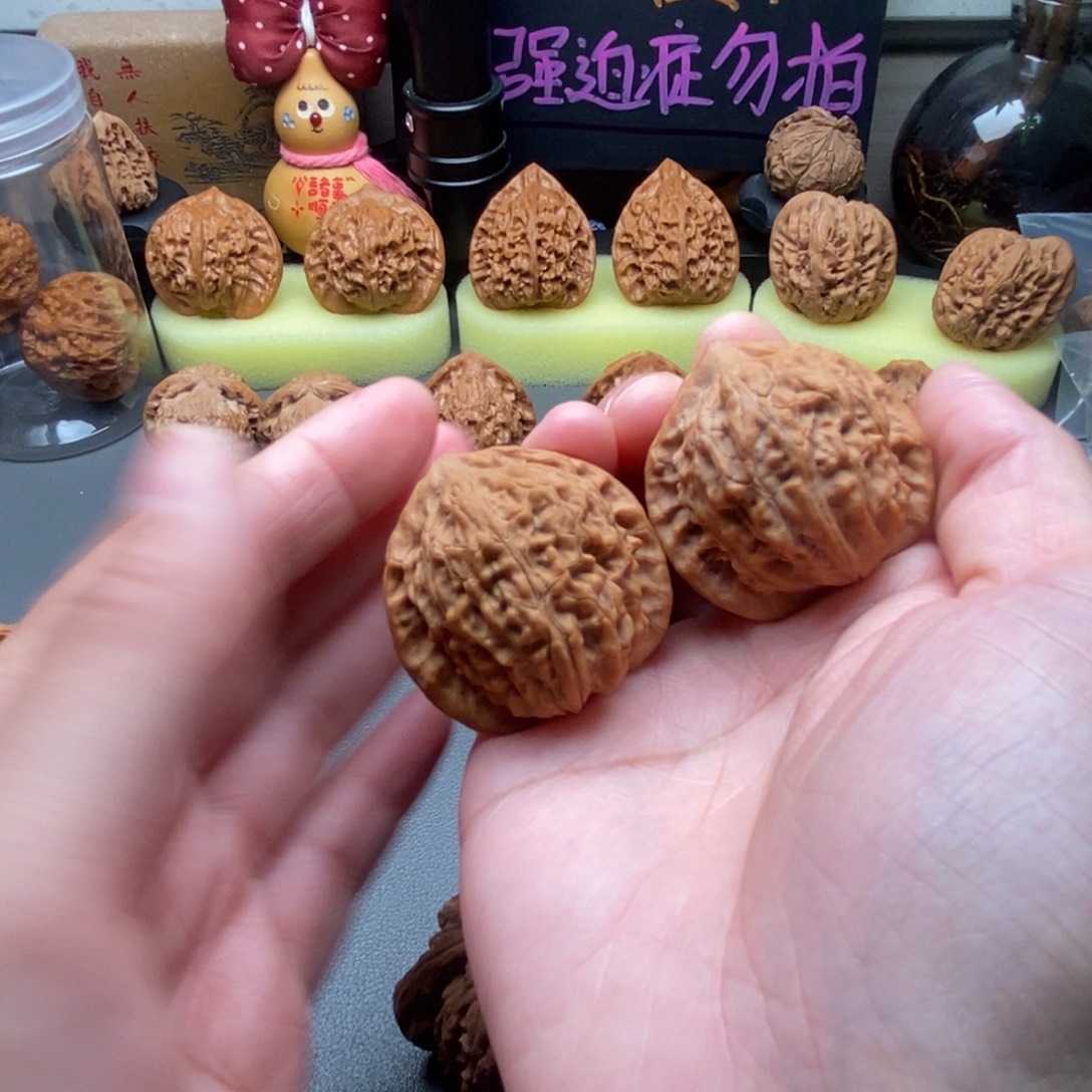 文玩核桃吊坠平谷寿桃38全