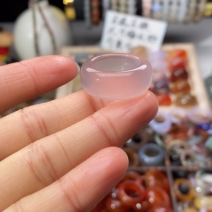平***磊玛瑙/玉髓未镶嵌戒指A15不退换