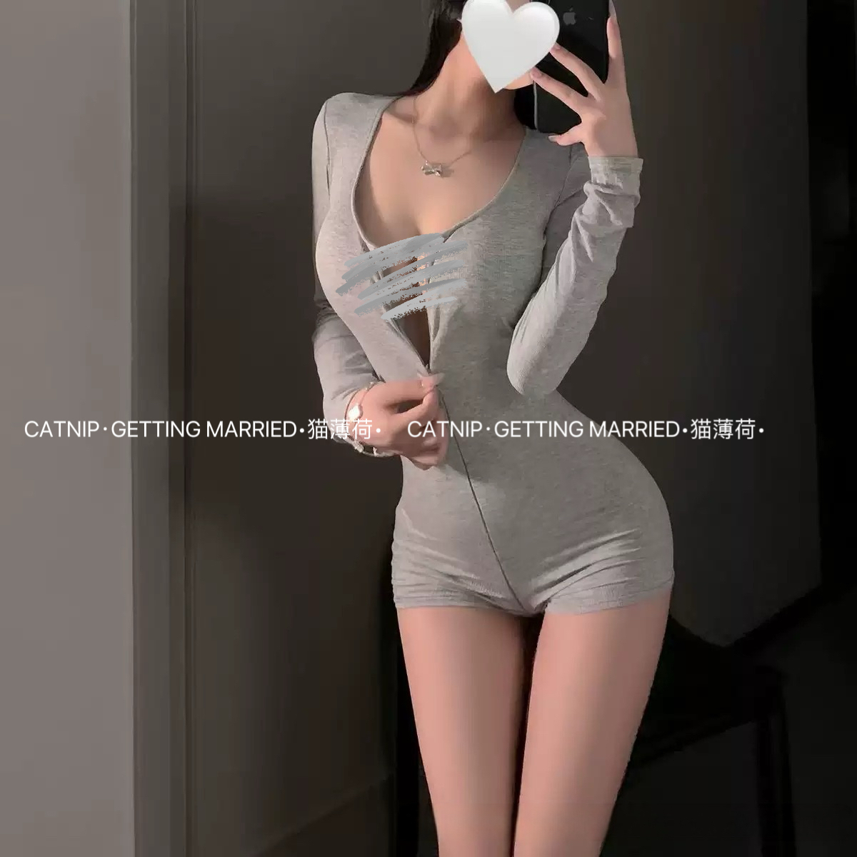 美式辣妹 气质连体衣显瘦高腰连体裤欧美短裤紧身裤设计感