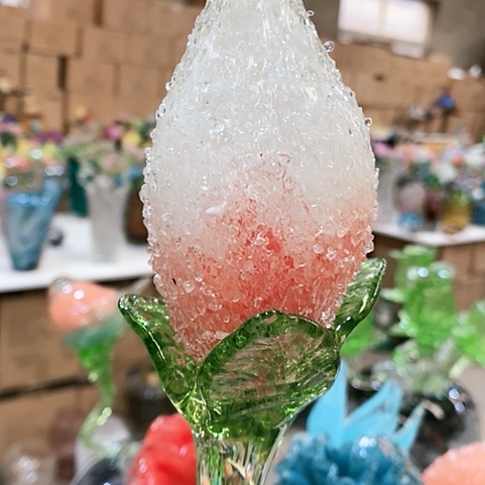 琉璃花瓶40厘米口径9厘米