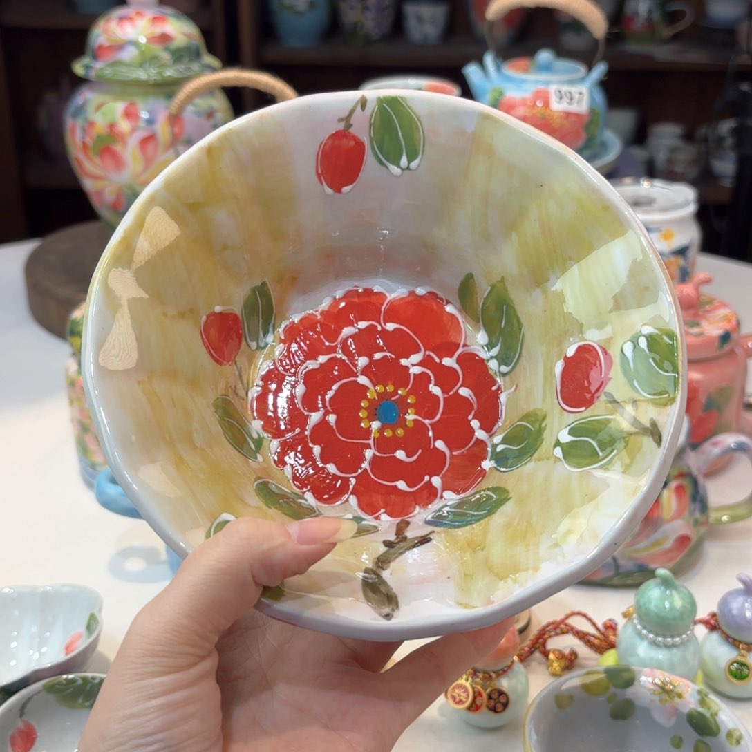 景德镇手绘高温釉下彩陶瓷茶具