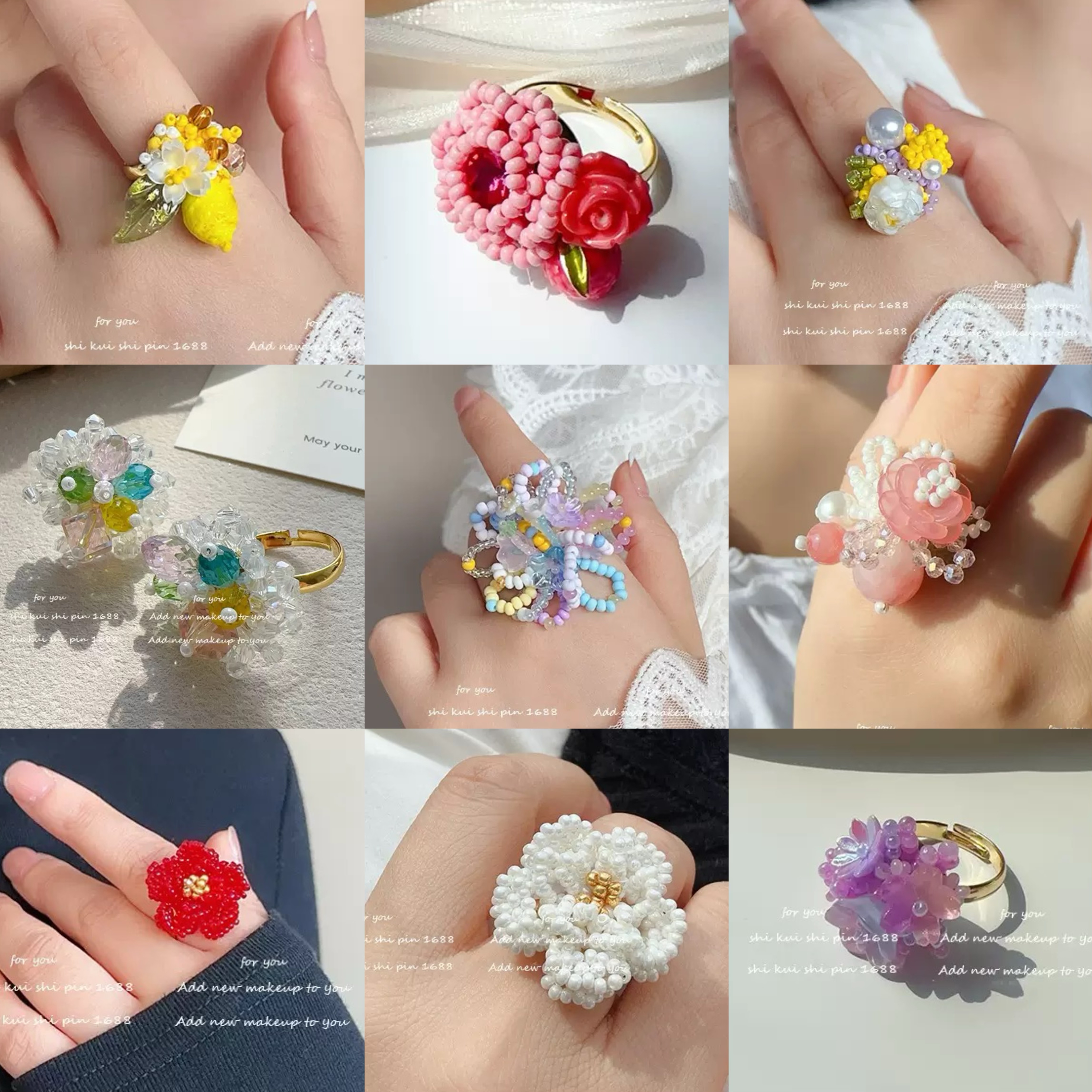 黄铜仿水晶戒指 戒指