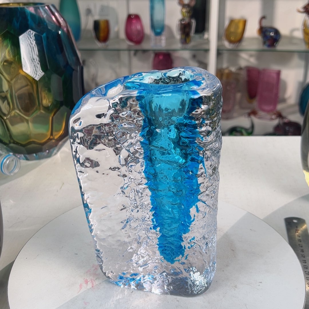 高 21 轻奢琉璃花器福利正常手工痕迹