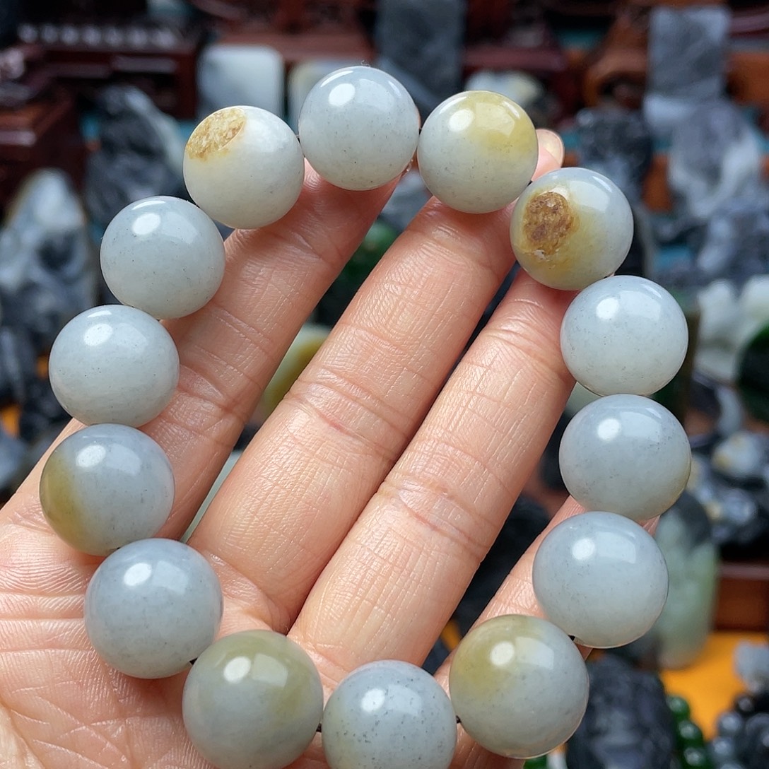 精***袖和田玉未镶嵌手链