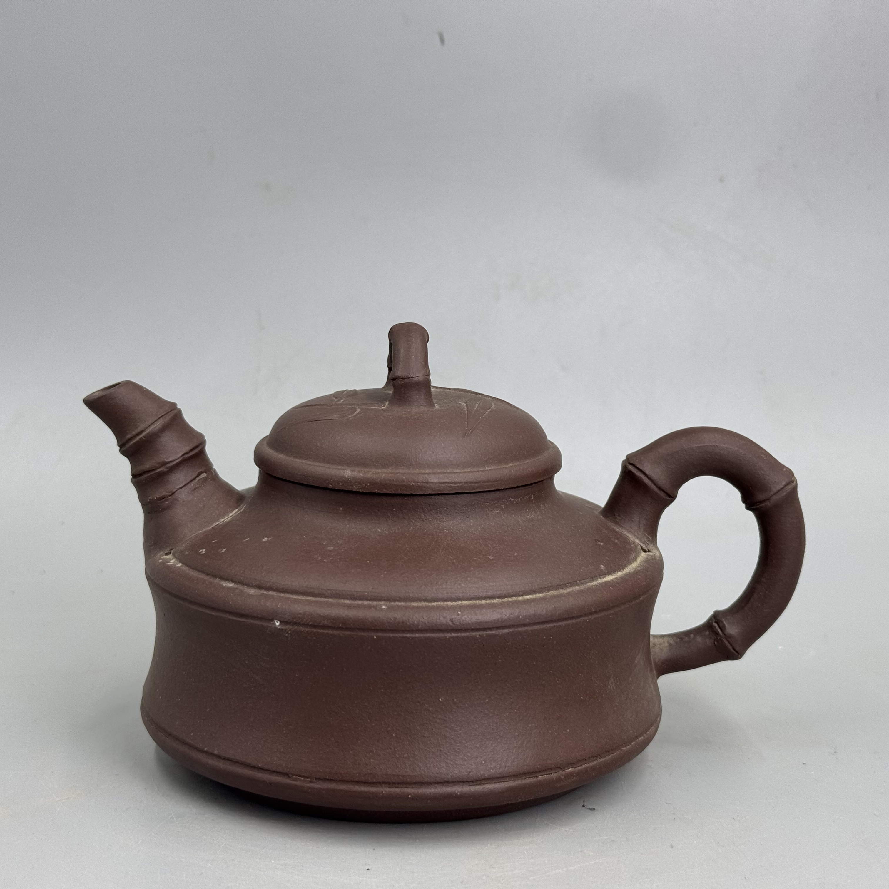 宜兴紫砂壶茶壶大号泡茶壶大容量竹节纹紫砂茶壶