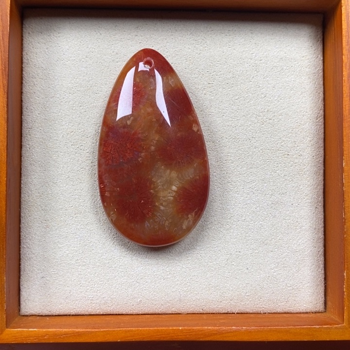 硅化珊瑚（珊瑚玉）手镯未镶嵌吊坠