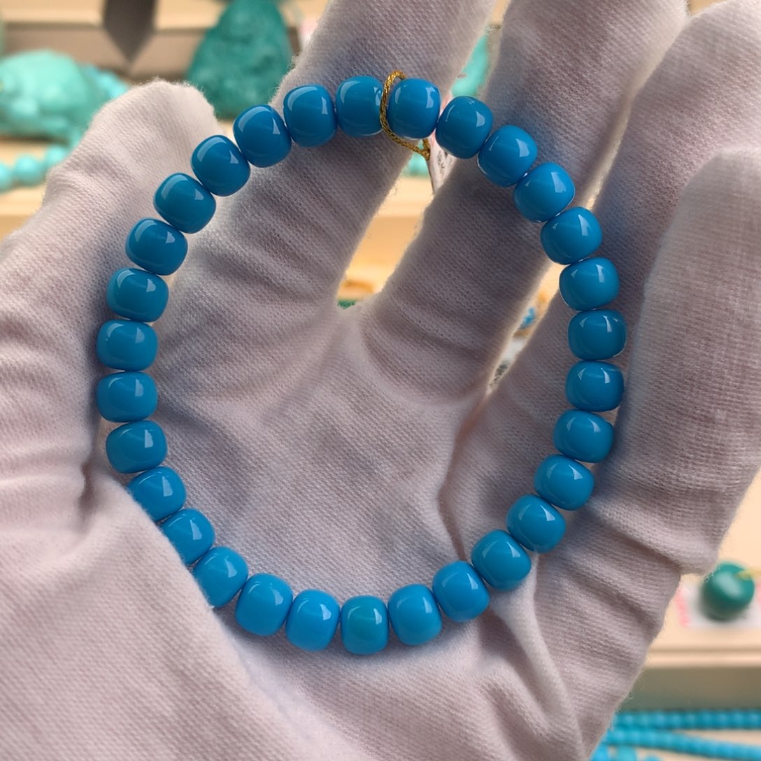 绿松石珠宝奇石未镶嵌春**雨