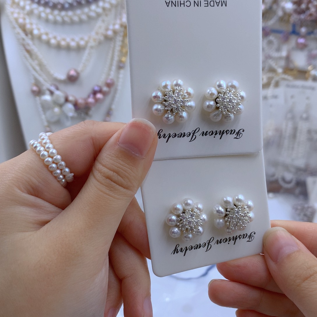 颈饰合金淡水珍珠