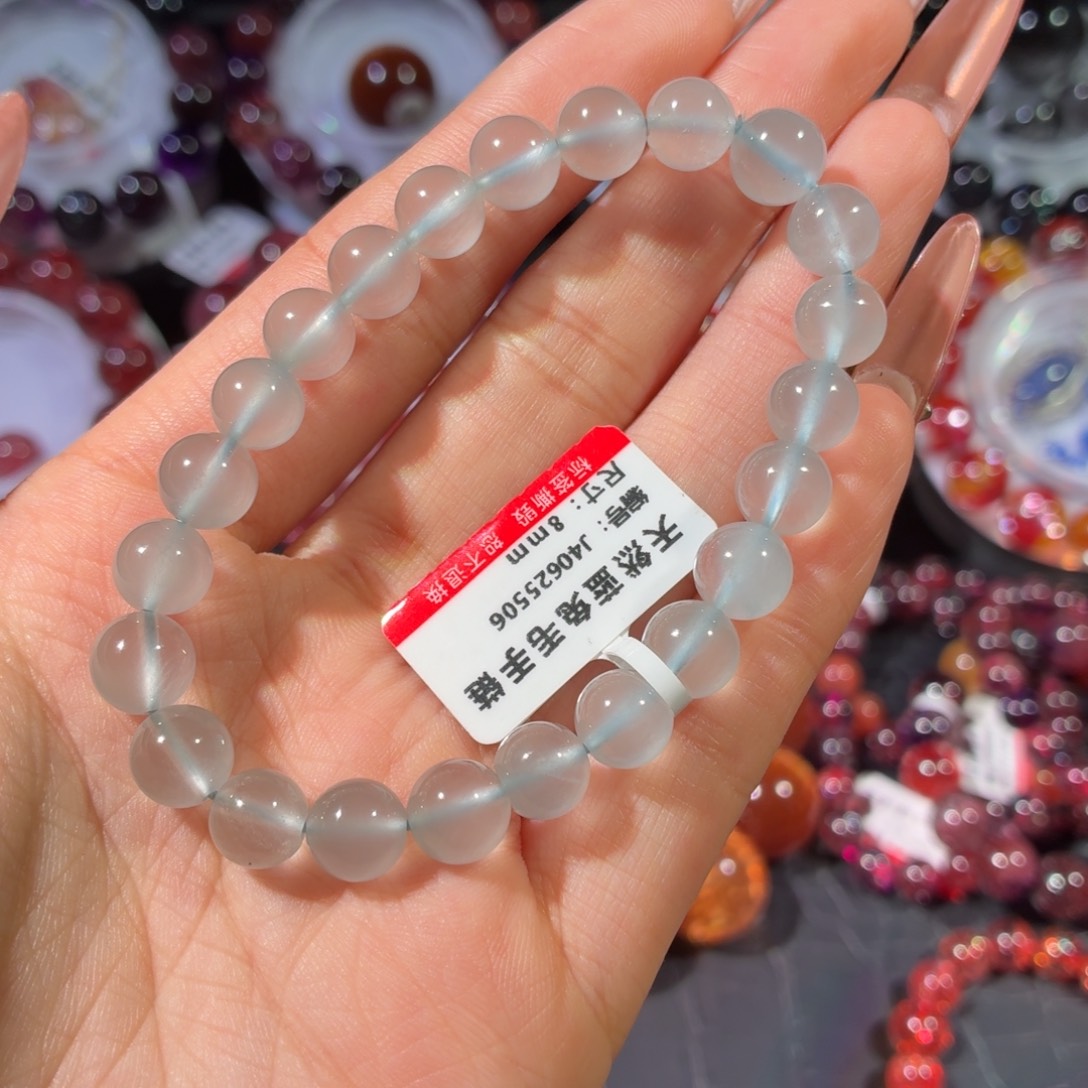 未镶嵌水晶手链蓝兔毛