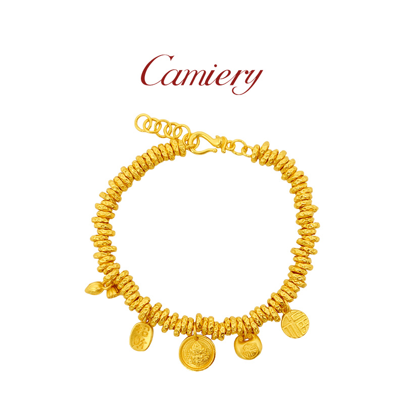 CAMIERY/卡美瑞新中式福袋莲蓬锤纹盘缠手链