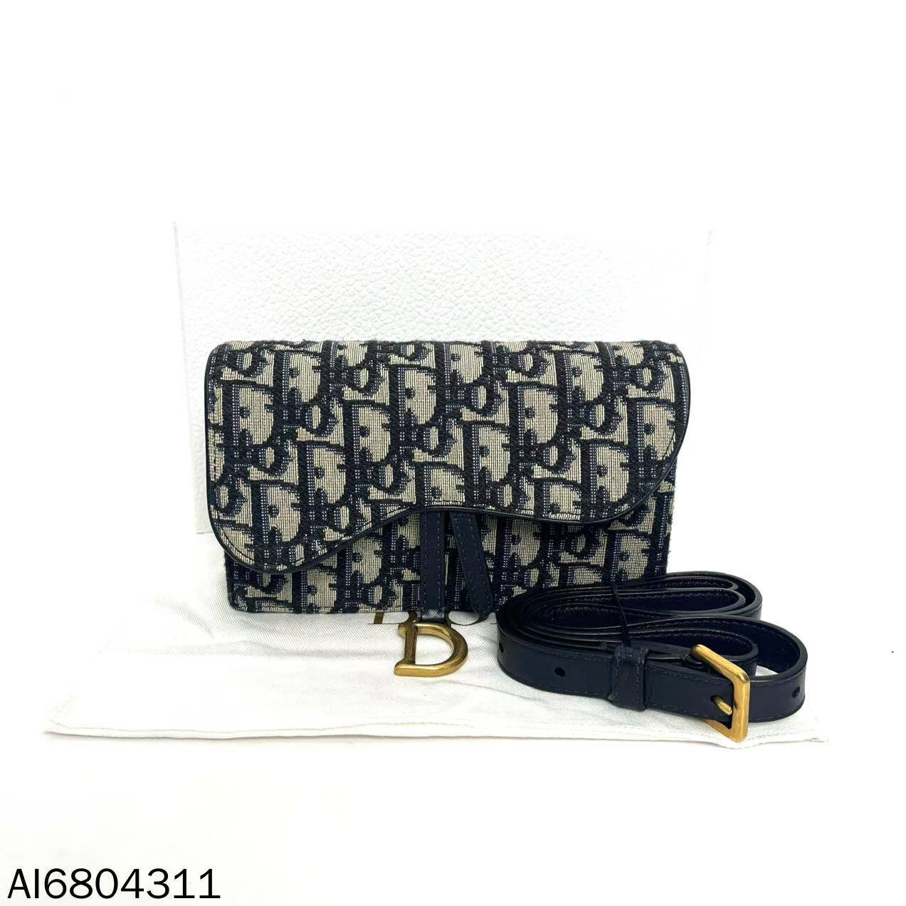 99新 DIOR/迪奥 迪奥老花斜挎腰包20年/迪奥/AI6804311小香风