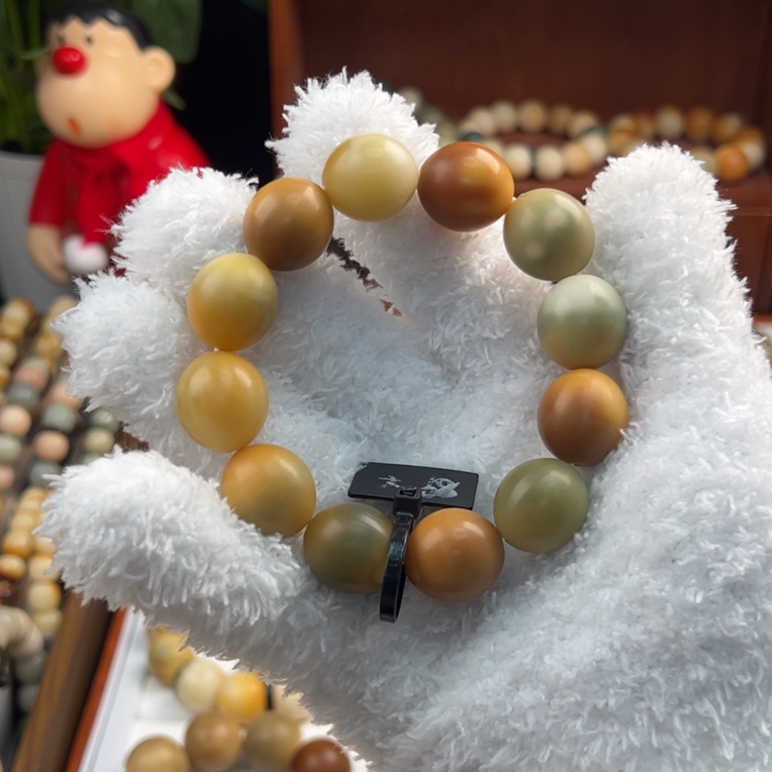 菩提根/象牙果手串卡19大瑕疵鹅蛋