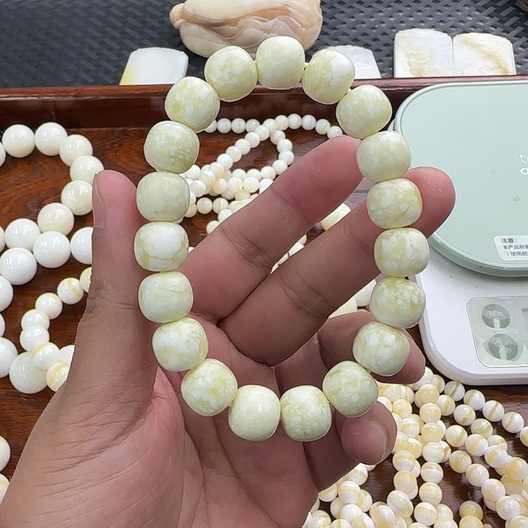 手串白玉菩提12老邢雪花