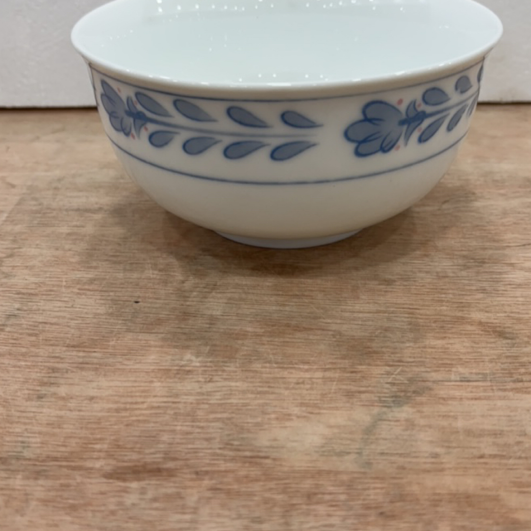 釉下五彩清风面碗15cm微瑕