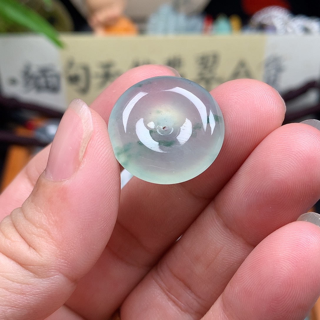 翡翠散珠缅甸天然A货翡翠冰种平安扣