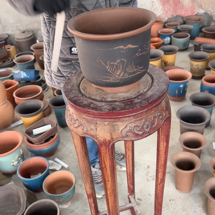 紫砂紫砂花盆24*19