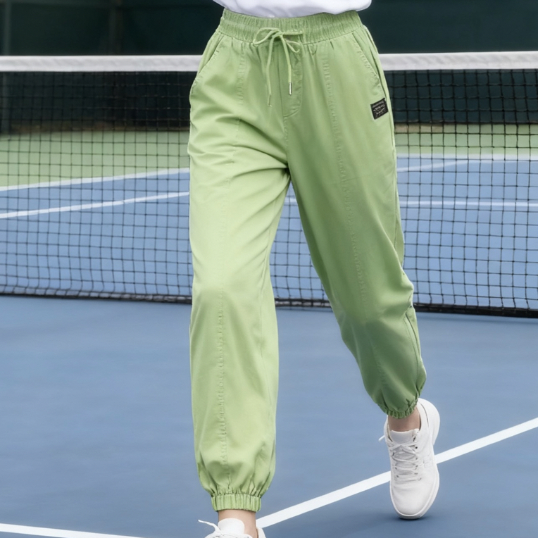 女士百搭显瘦高腰九分休闲哈伦工装裤春夏薄款
