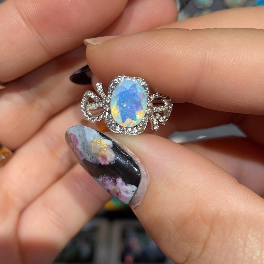 欧泊银S925镶嵌戒指