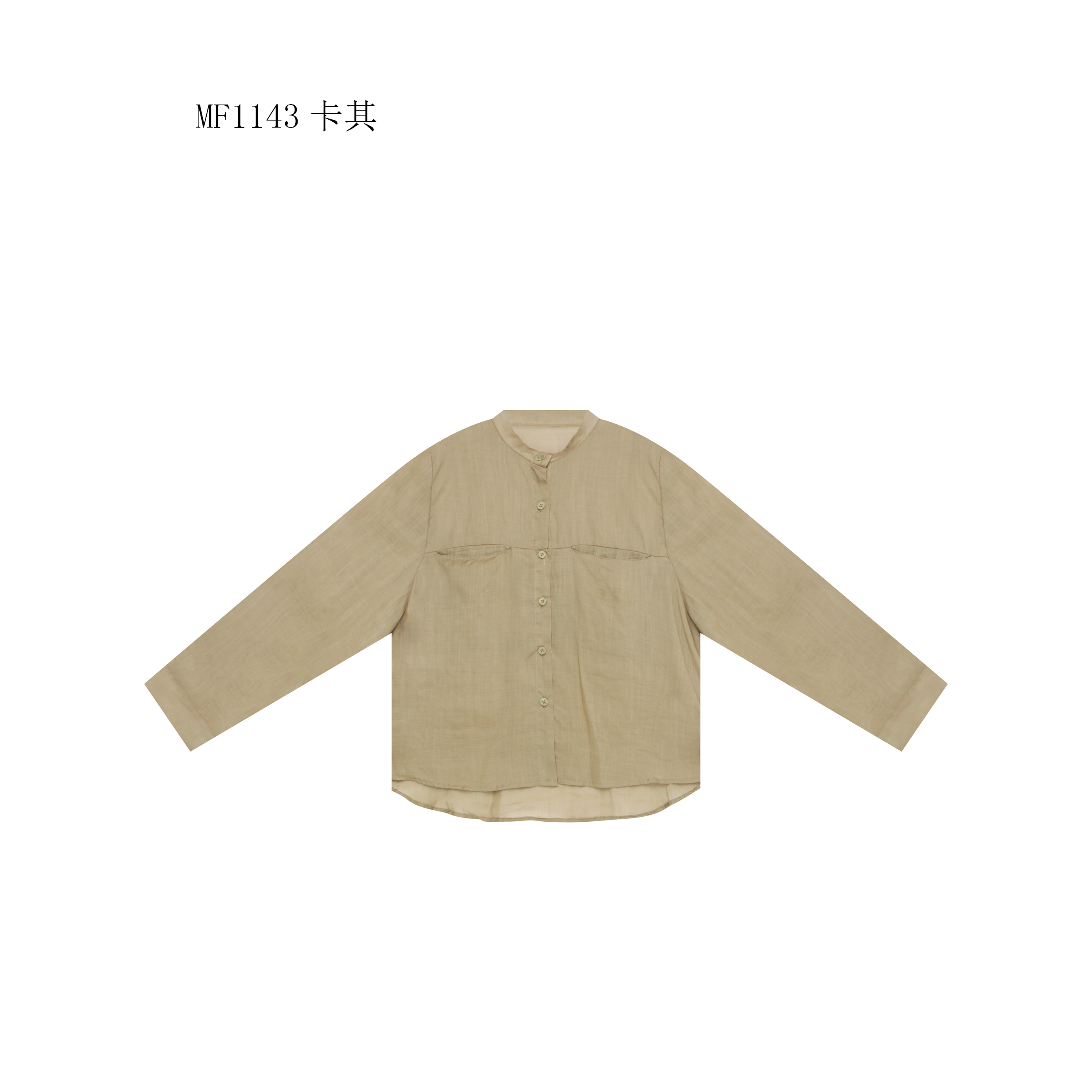 【麻訪家】MF1143卡其文艺简约宽松休闲百搭长袖开衫上衣