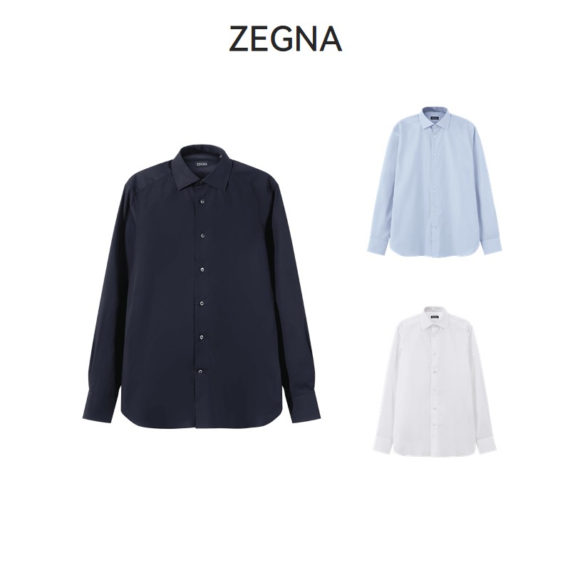 ZEGNA杰尼亚【新品】男士长袖衬衫9MS0JI 9041