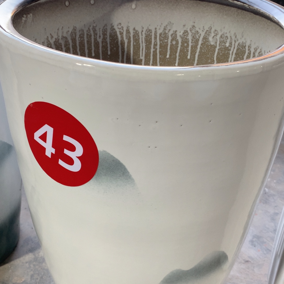 微瑕高温陶瓷花盆