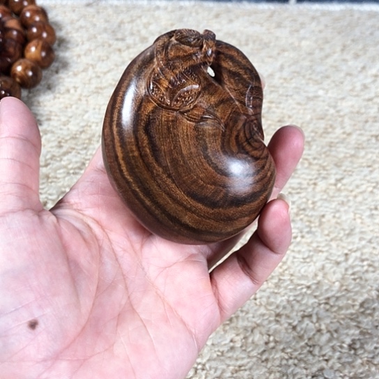 我***面黄花梨/降香黄檀手把件