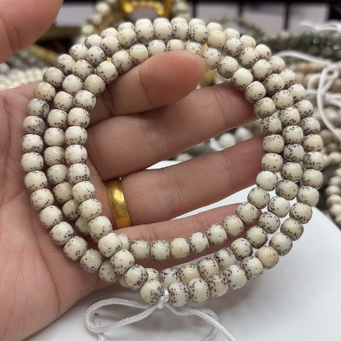 星月菩提吊坠76骨瓷白通体大留白