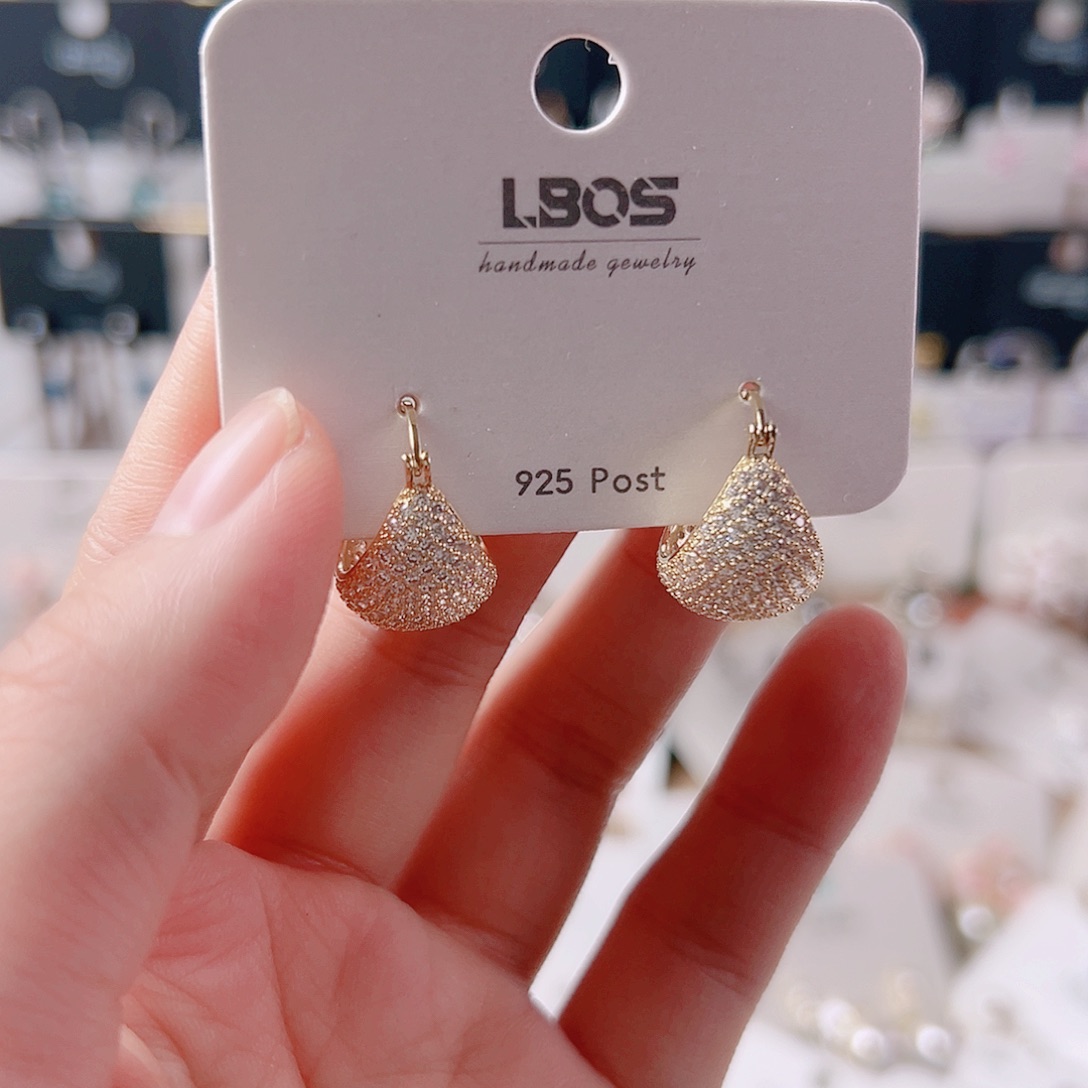 琉璃铁合金合金耳环的