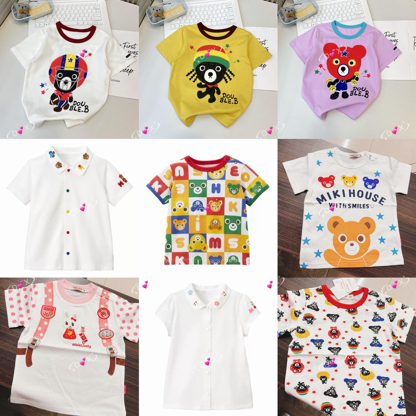【儿童短袖T恤】日系宝宝卡通动漫短袖T恤 小童小翻领短袖衬衣