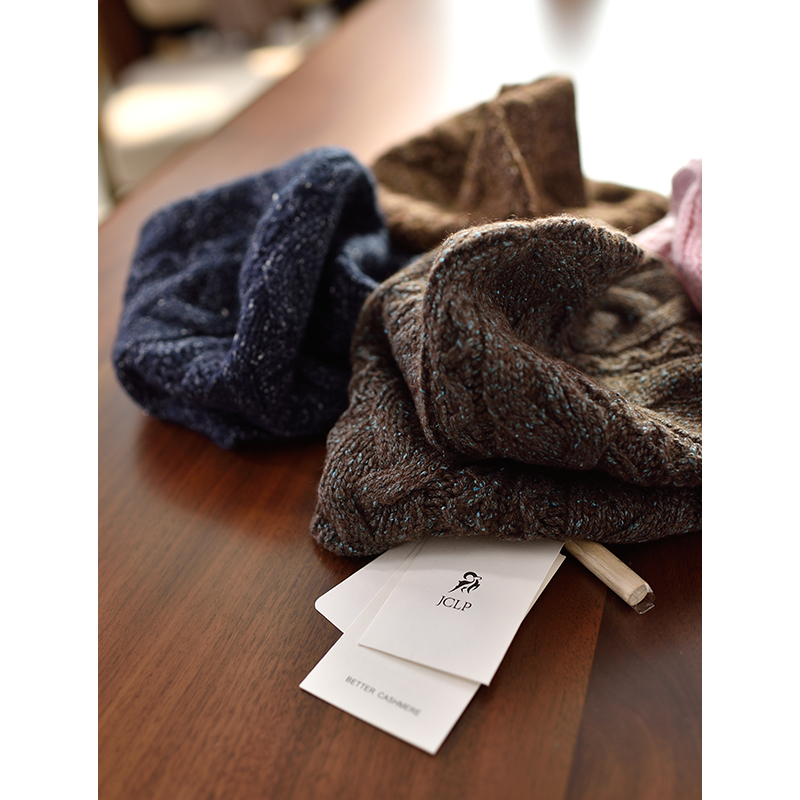 匠心针织 女款丝羊绒针织麻花帽