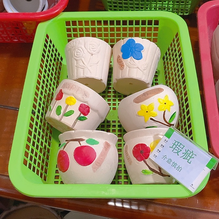 摆件千*、多肉瑕疵盆有孔