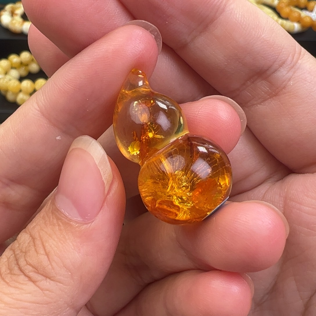 琥珀手链未镶嵌葫芦