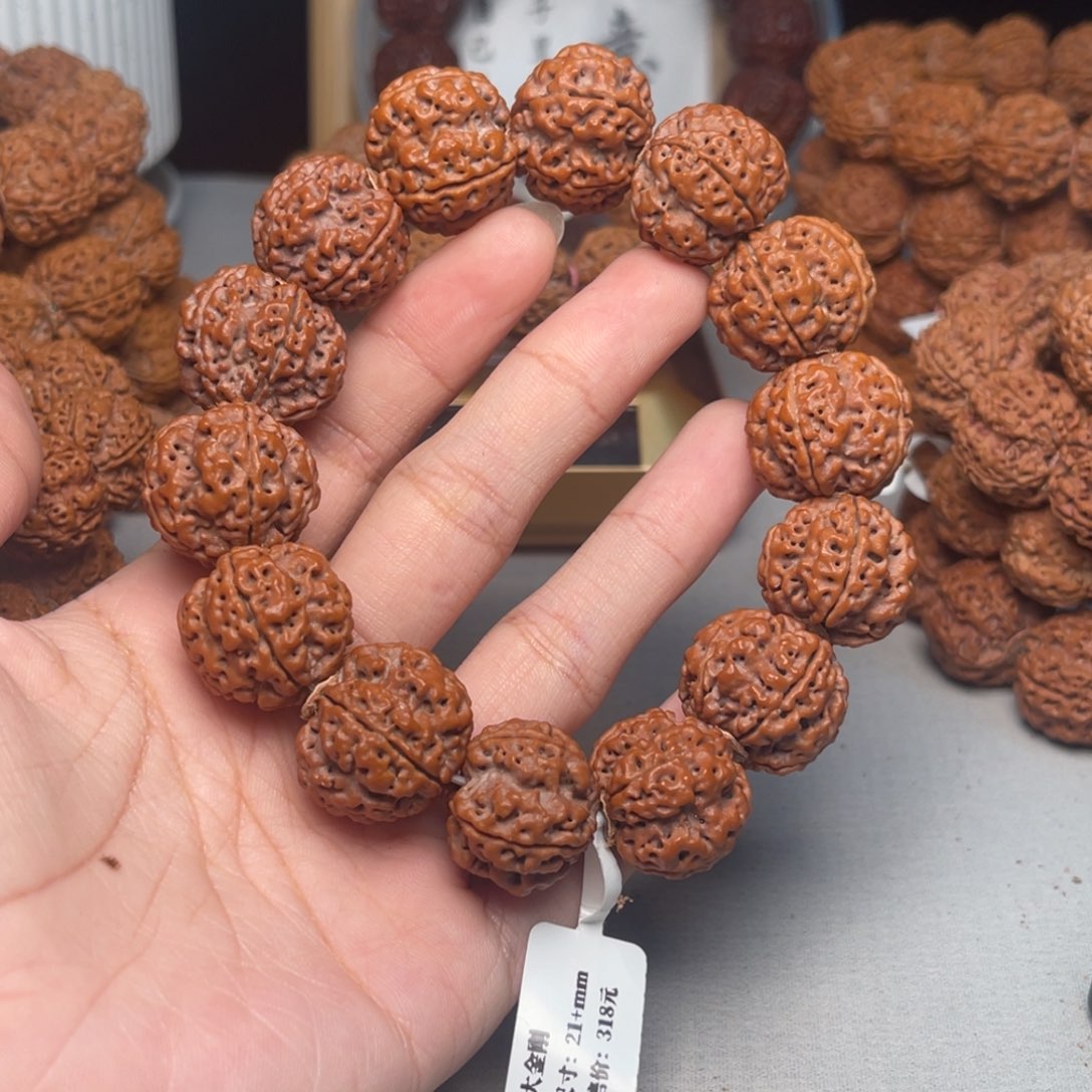 岁***8手串金刚菩提原生态五瓣深沟梅花21+++