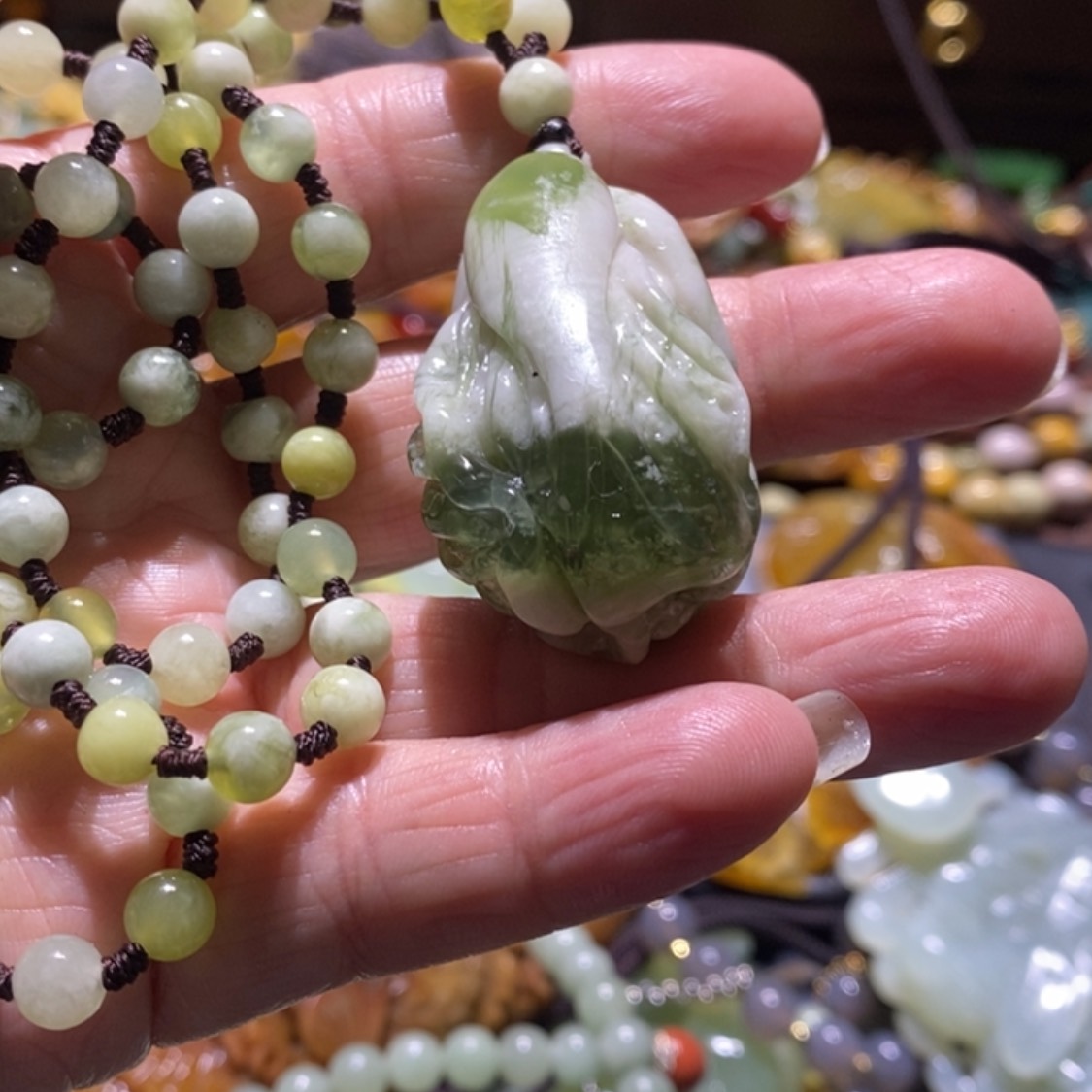 【闪购商品】岫玉毛衣链未镶嵌