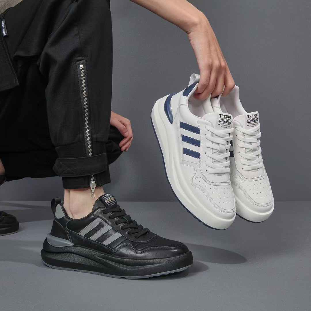 真皮男装运动休闲透气鞋软底潮鞋运动鞋夏季男鞋低帮百搭时尚秋季