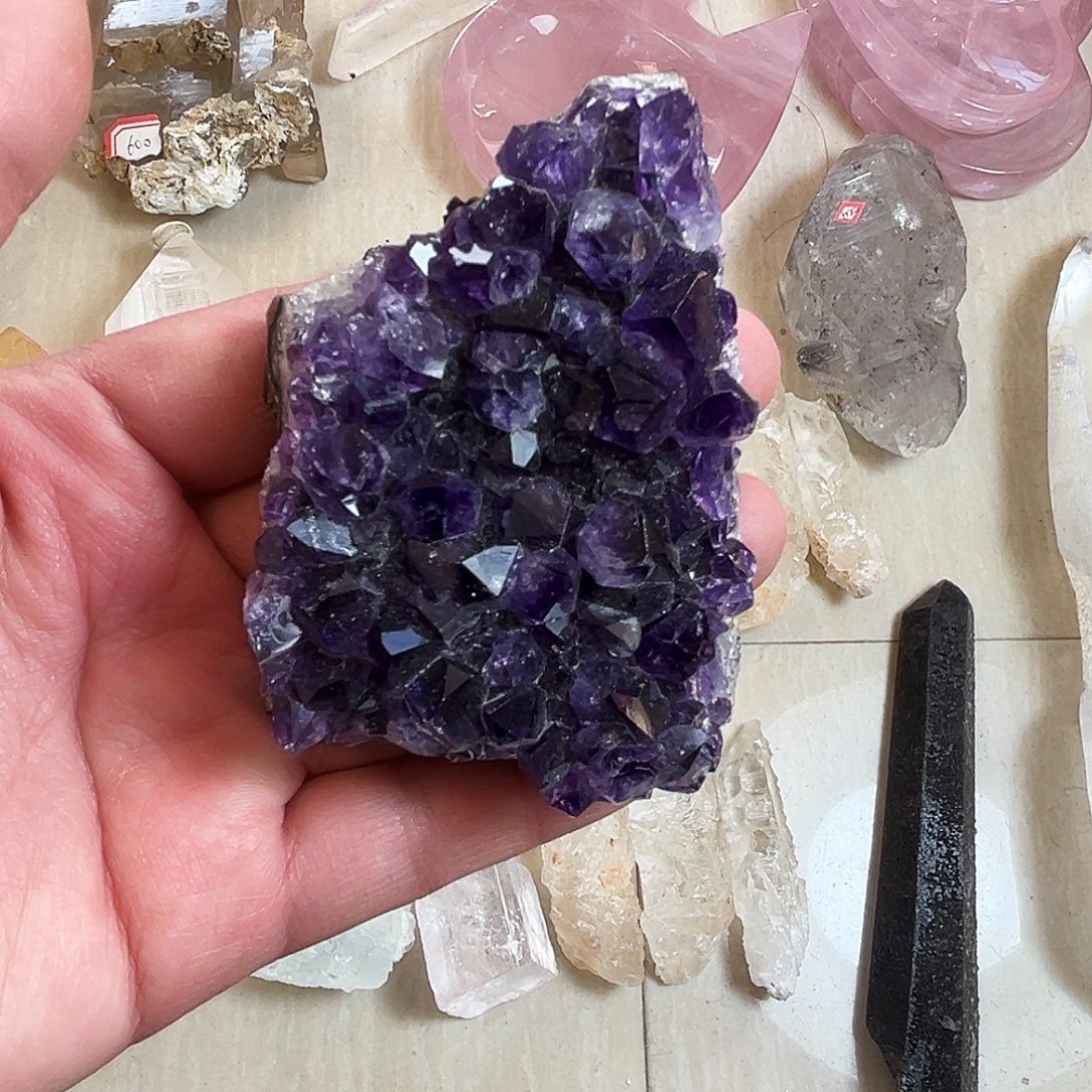 珠宝半成品水晶未镶嵌乌拉圭紫晶簇