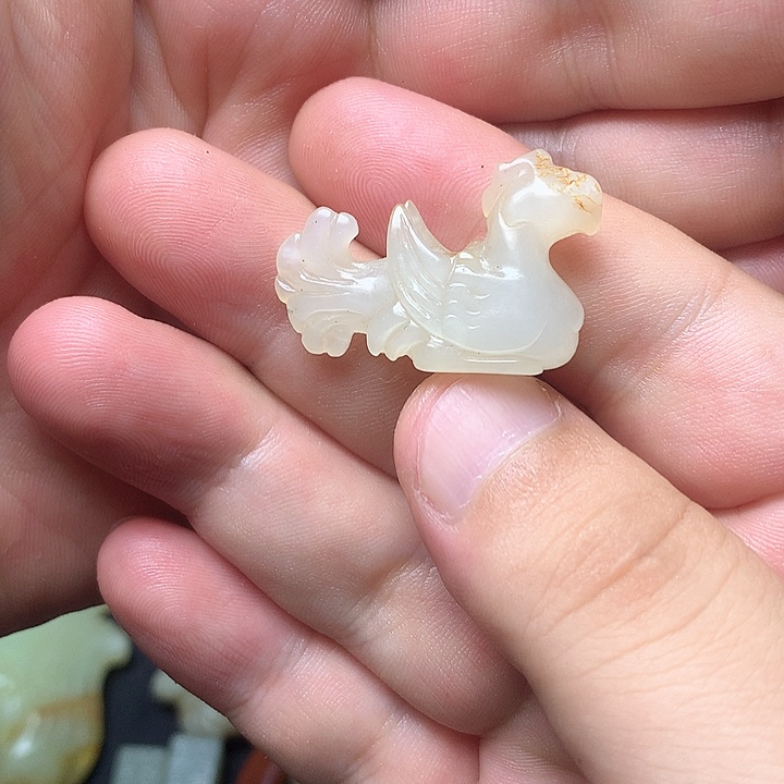 和田玉未镶嵌挂件阳*言