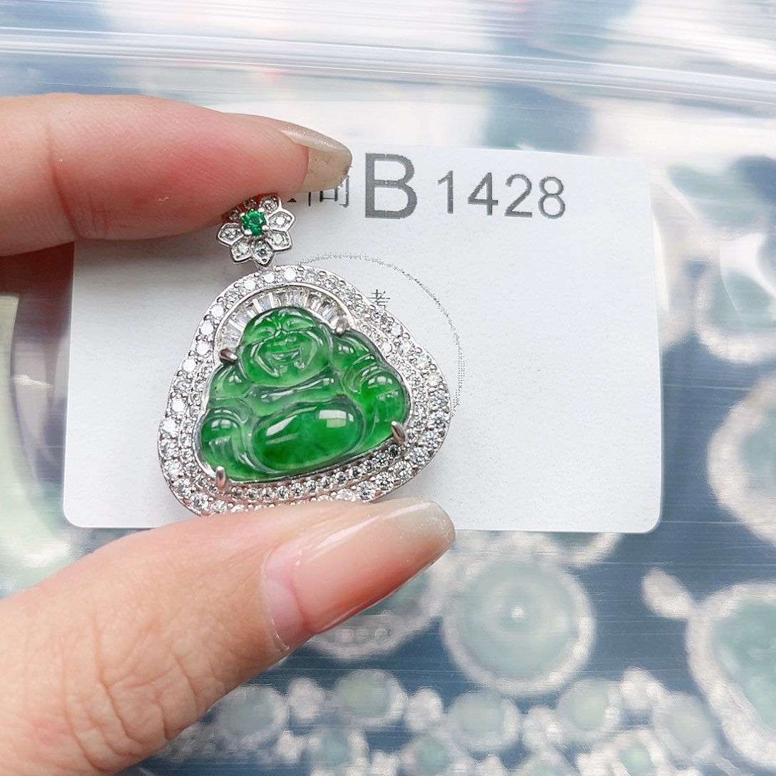 翡翠颈饰未镶嵌翡翠1428