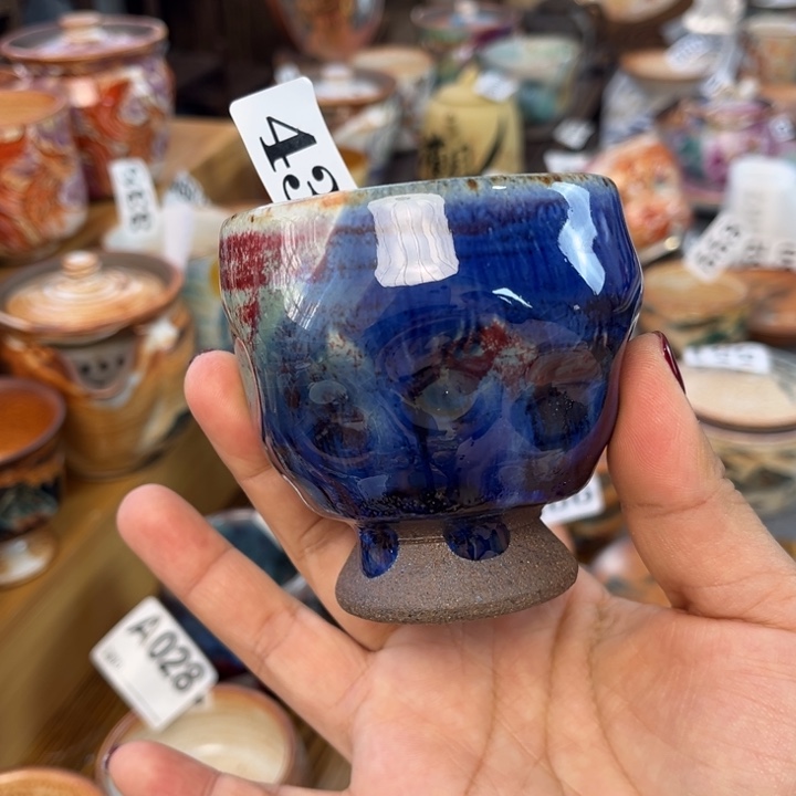 全手工柴烧志野杯431