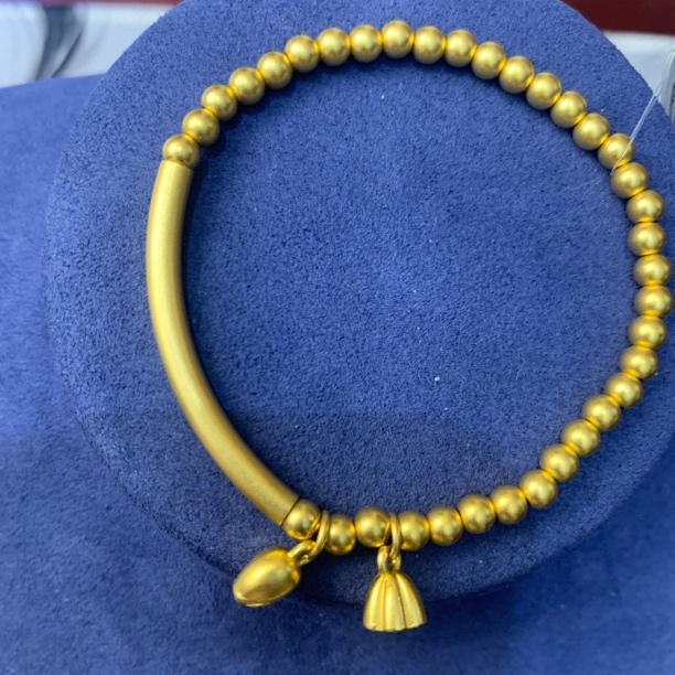 足金999古法两世欢手串4mm14.23g