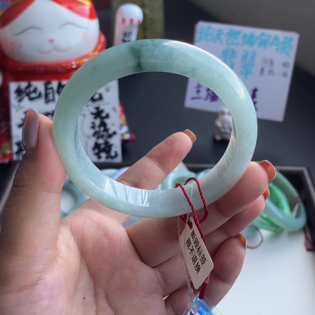 翡翠未镶嵌手镯56-57