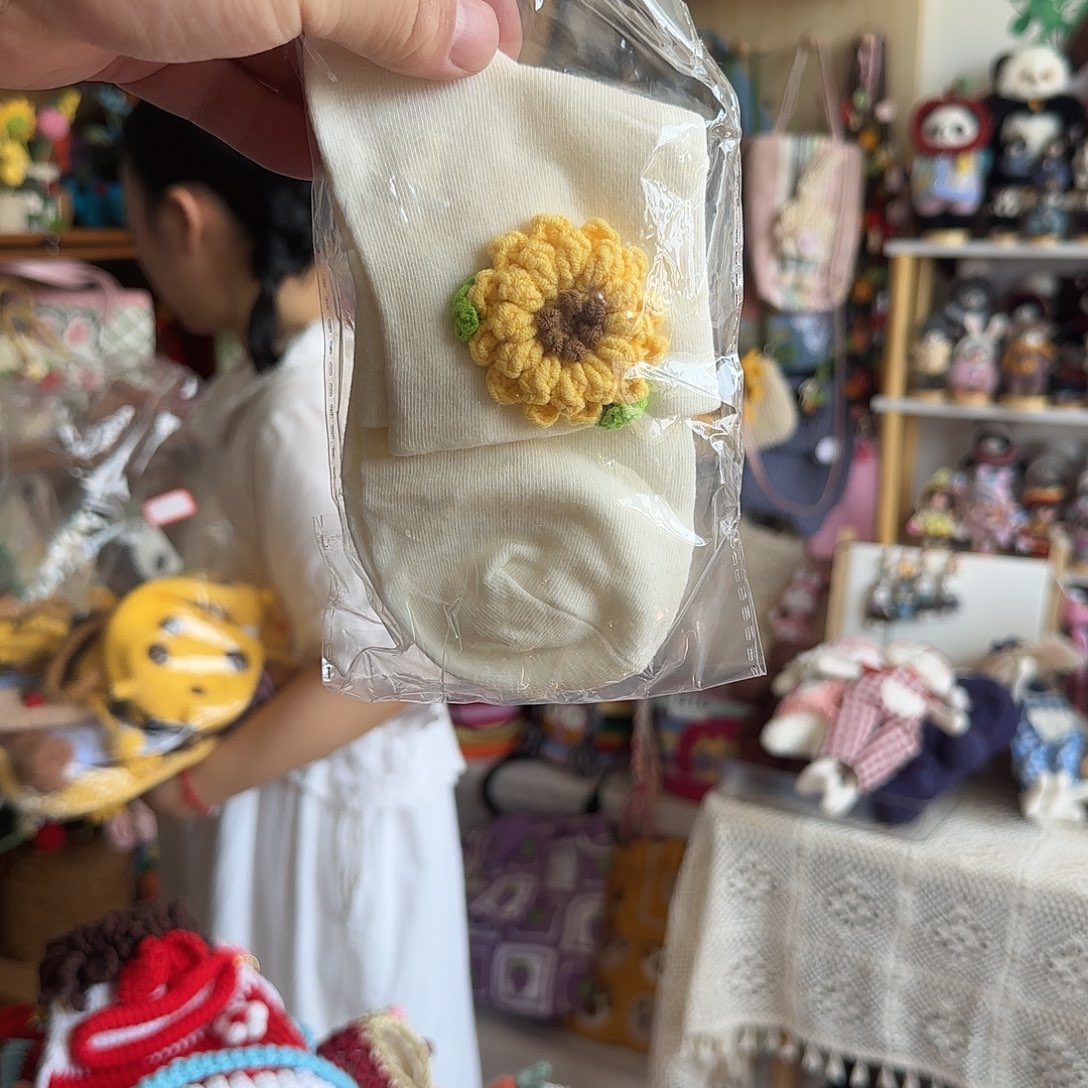 织物oo的向日葵棉袜子