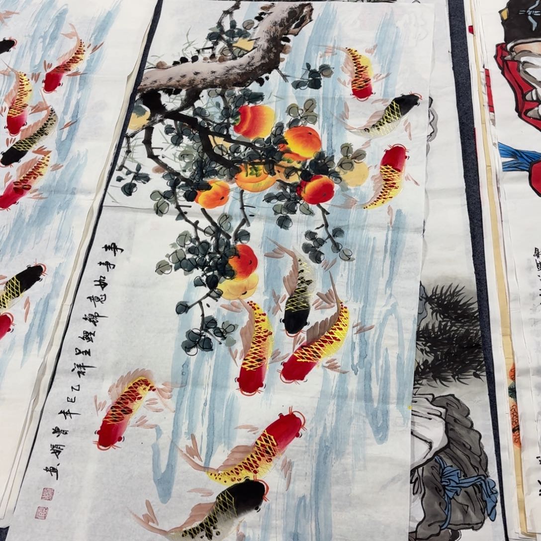柳***子国画140×70精品手绘画画画
