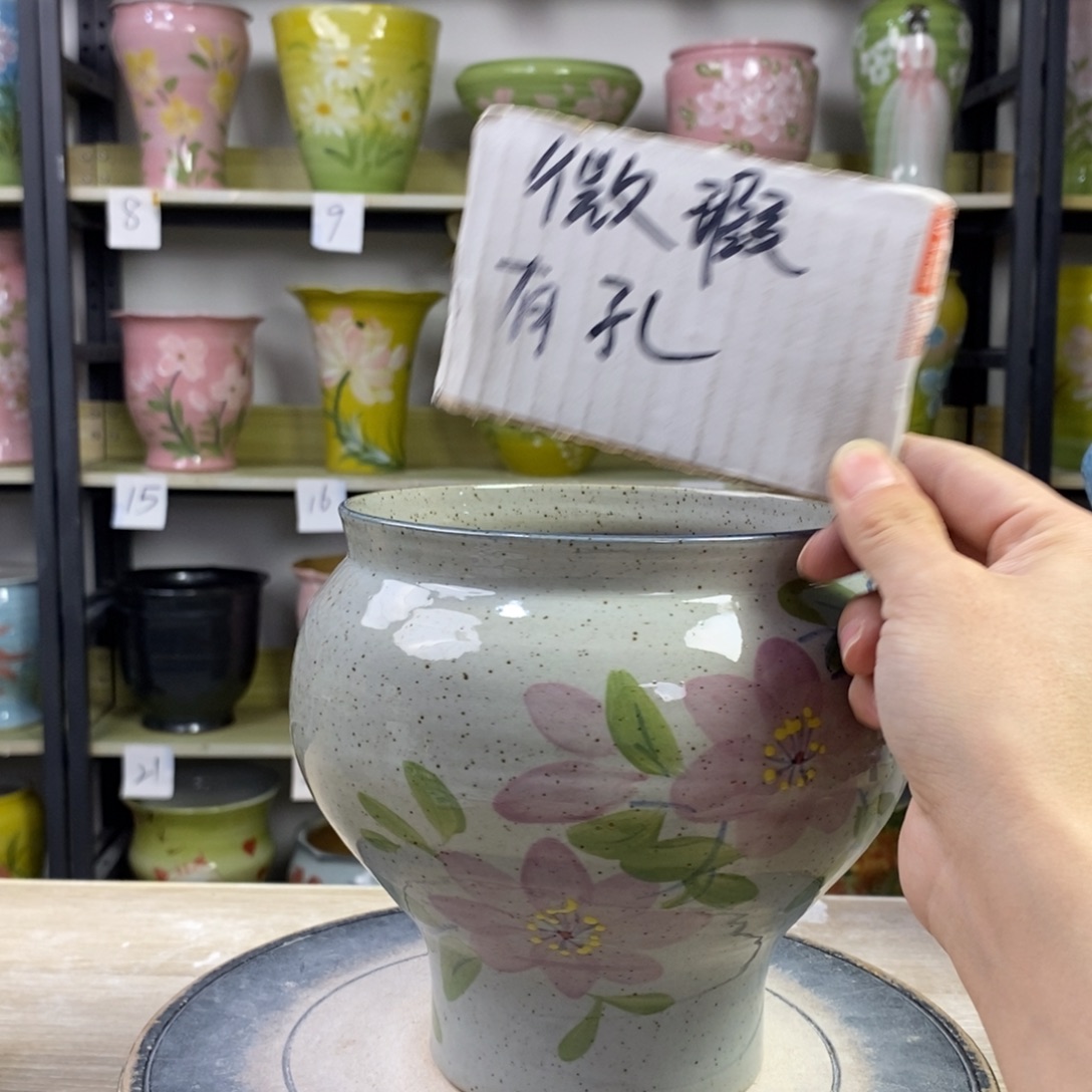 景德镇手工手绘陶瓷花盆