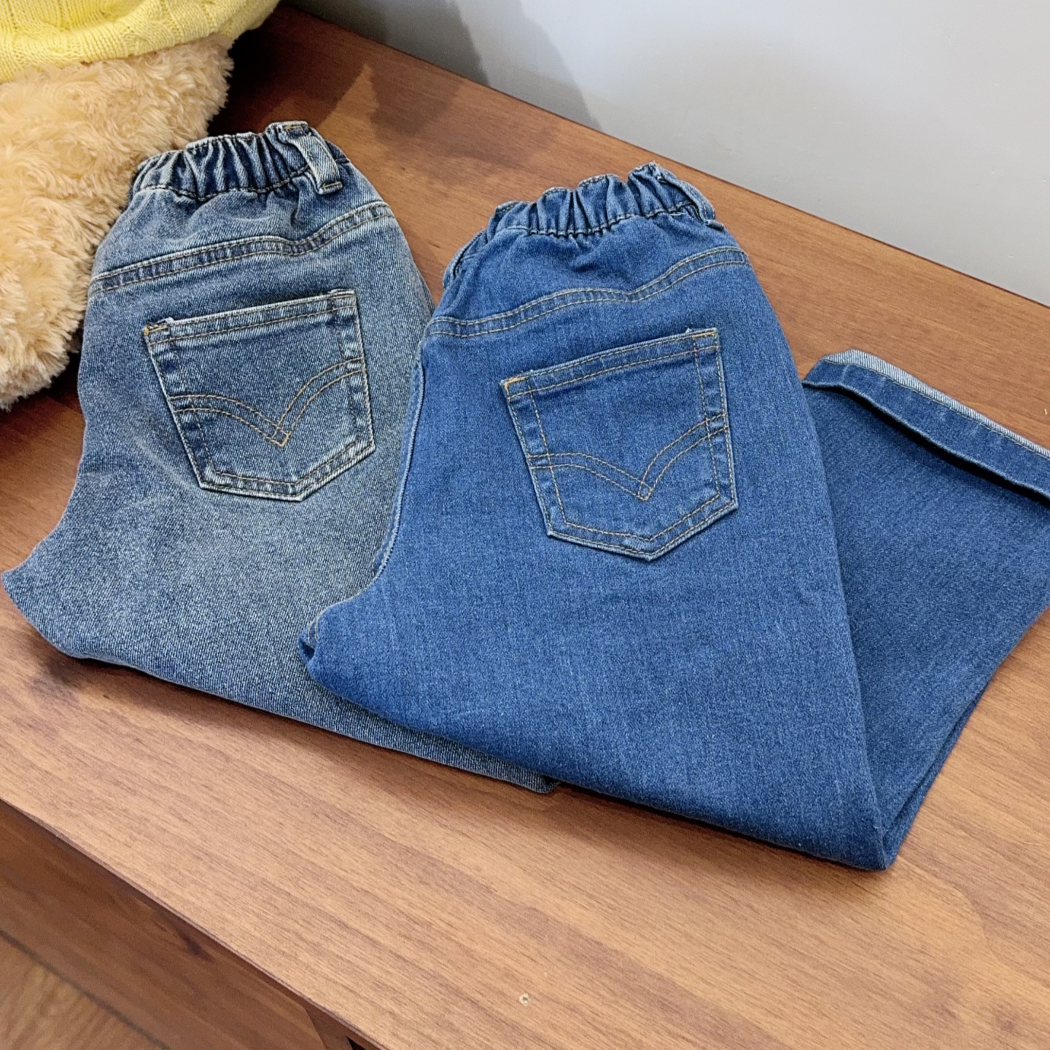 儿童中大童水洗弹牛仔裤裤子百搭时尚两色款