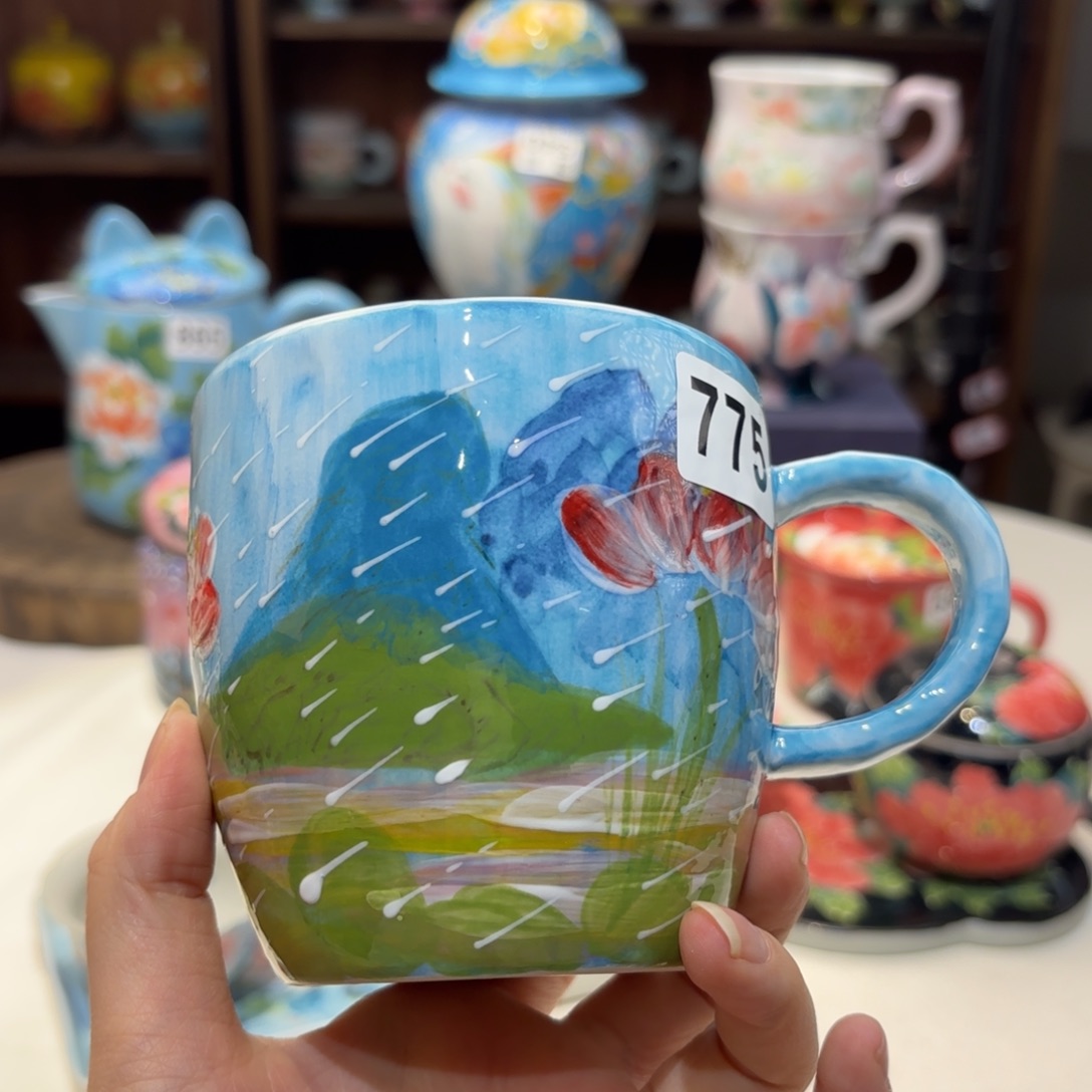 景德镇手绘高温釉下彩陶瓷茶具