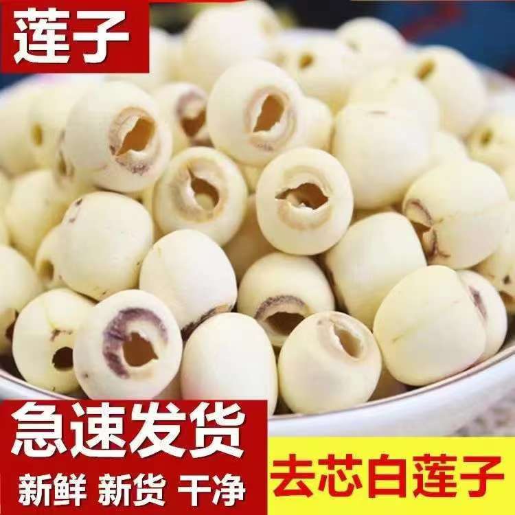 新货农户直销白莲子去芯礳皮白莲子