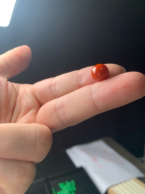 红翡卡7➕翡翠散珠一颗/多样性发货