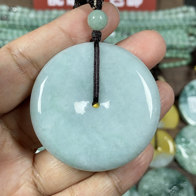 【闪购商品】翡翠颈饰未镶嵌玉吊坠翡翠玉大款厚装平安扣